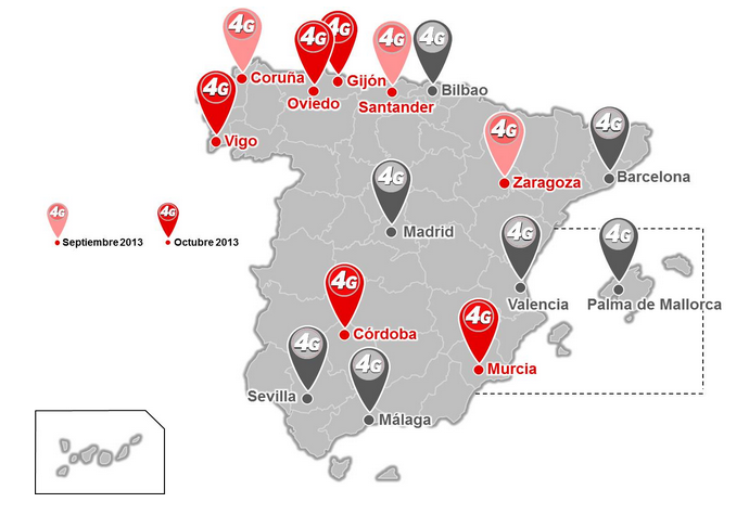 Mapa cobertura 4G