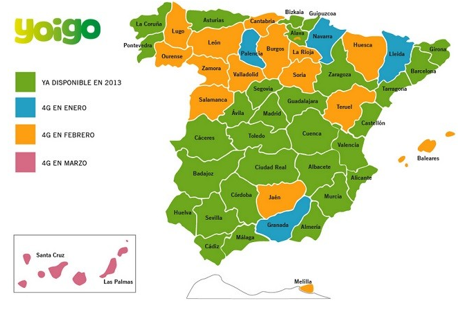 Cobertura 4G Yoigo