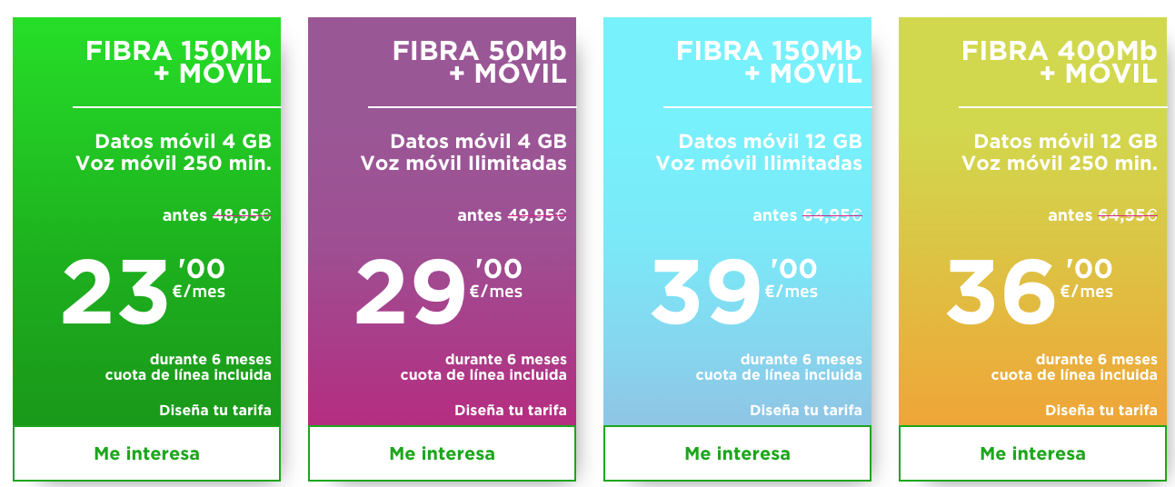 Rebajas Jazztel Fibra y Móvil Junio